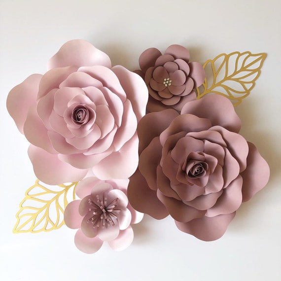 Paper Flower Wall Decor Backdrop Nursery Decor Girls Bedroom