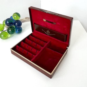 Vintage Babcock Jewelry Box-Men's Dresser Valet - Multi Section Organizer Storage Box