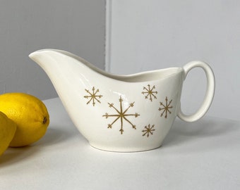 Vintage Star Glow Royal China Gravy Boat-Mid Century -Starburst Atomic Dinnerware - Gravy Pitcher - Gravy Bowl