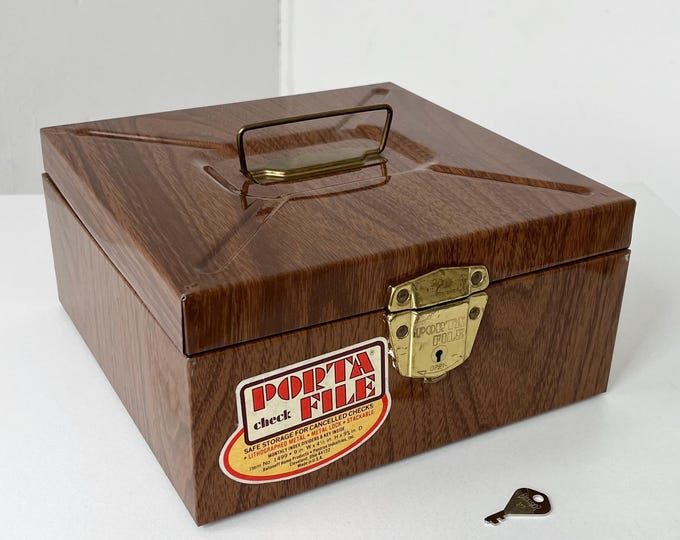 Vintage Hamilton Porta File Metal Locking File Box- Storage Box- Lock ...