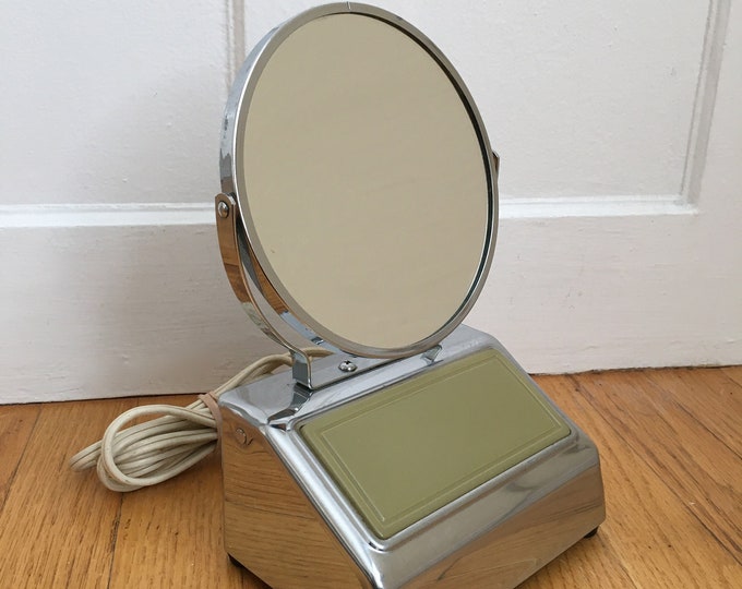 Vintage Acme Lighted Shaving Mirrormakeup Mirror Model 1206 Double