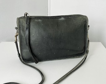 Vintage Coach 5180 Black Leather Briefcase-metropolitan Brief Bag