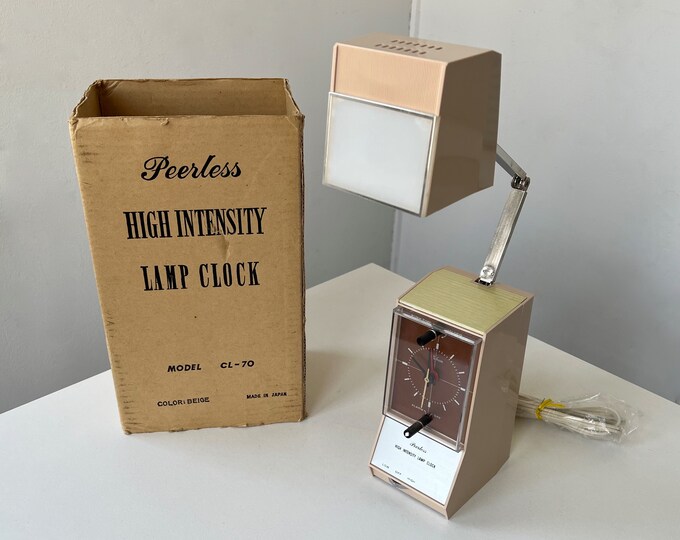 Vintage Peerless High Intensity Lamp With Clockmodel CL70 Etsy