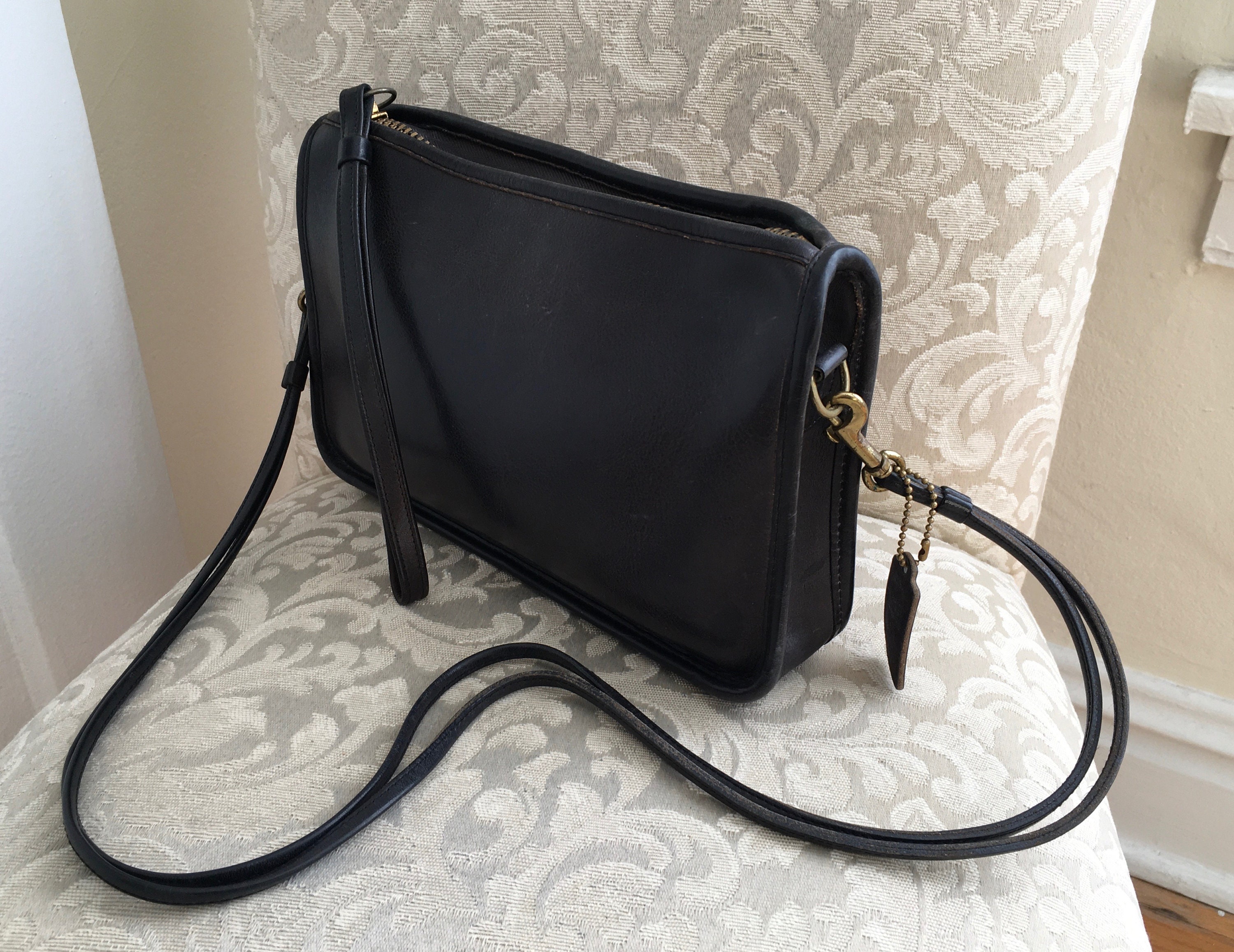 Coach 9455 Black Leather Convertible Shoulder Bag With - Etsy