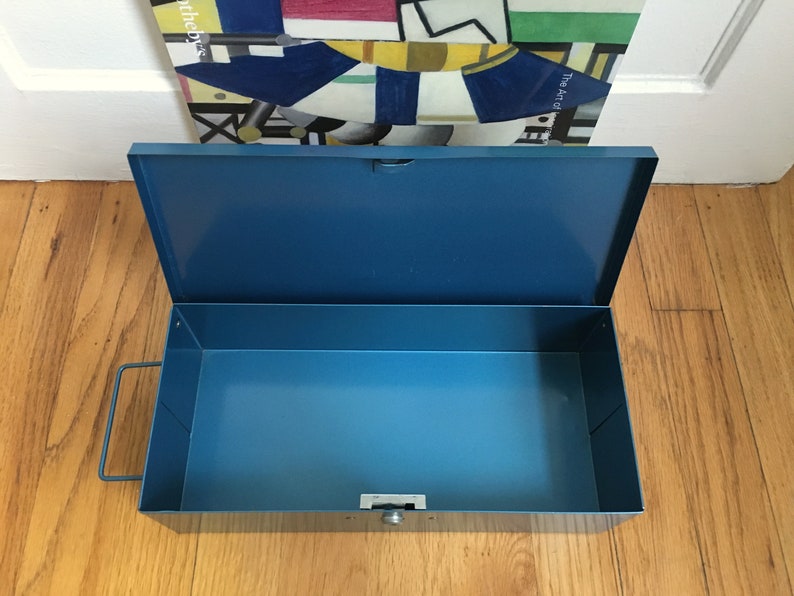 Vintage Merriam Industrial Metal Boxno. 8 Guardsmanblue Etsy