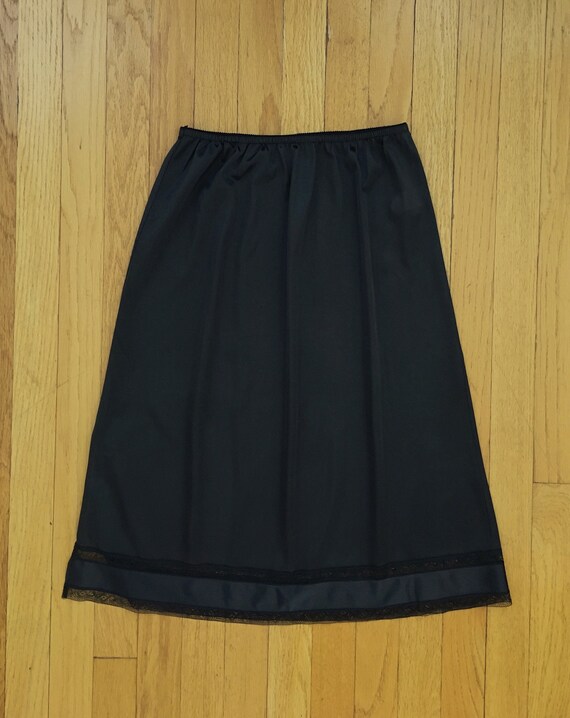 Vintage Black Lace Half SlipJC Penney Union Label … Gem