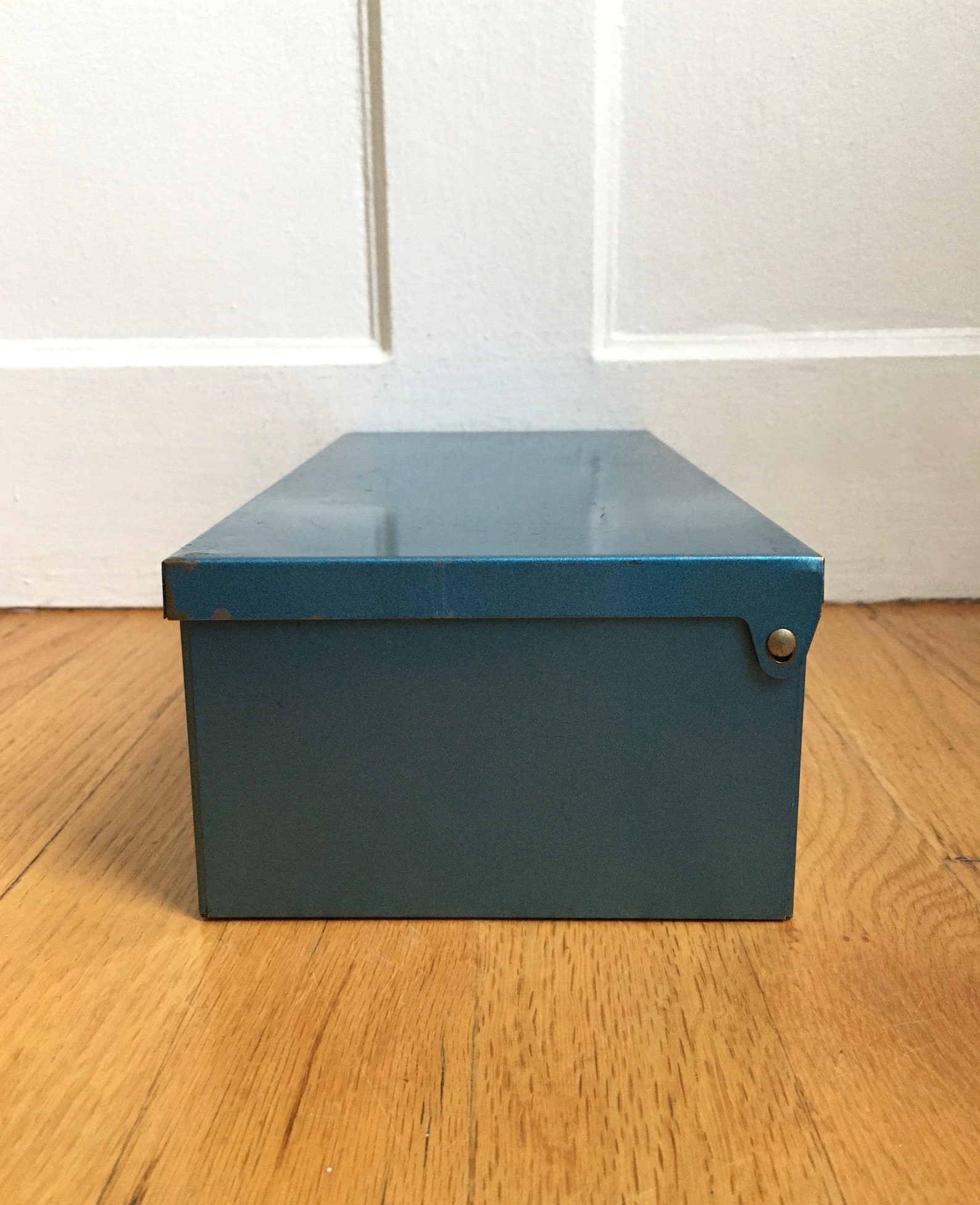 Vintage Merriam Industrial Metal Boxno. 8 Guardsmanblue Etsy