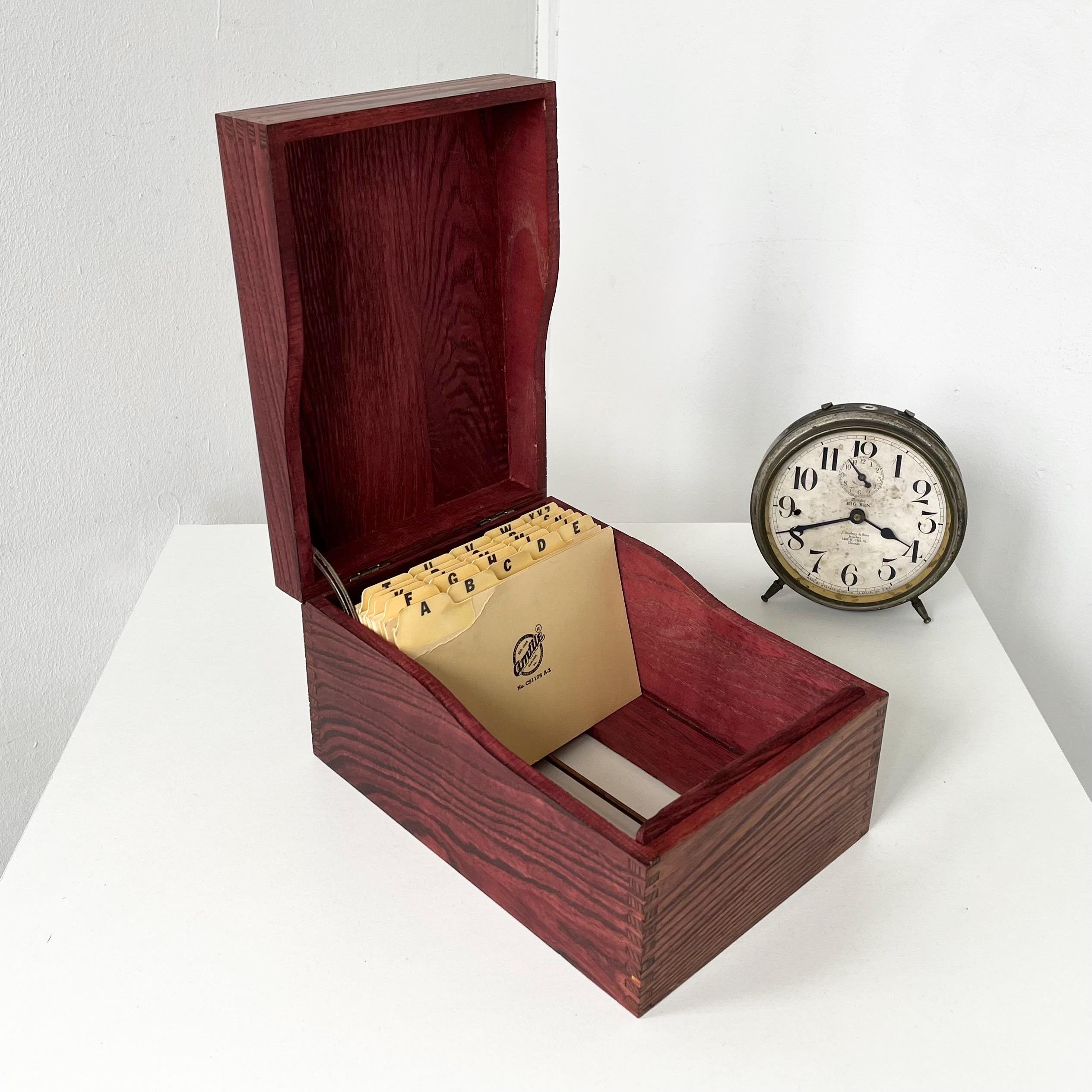 Vintage Library Card Box - Etsy