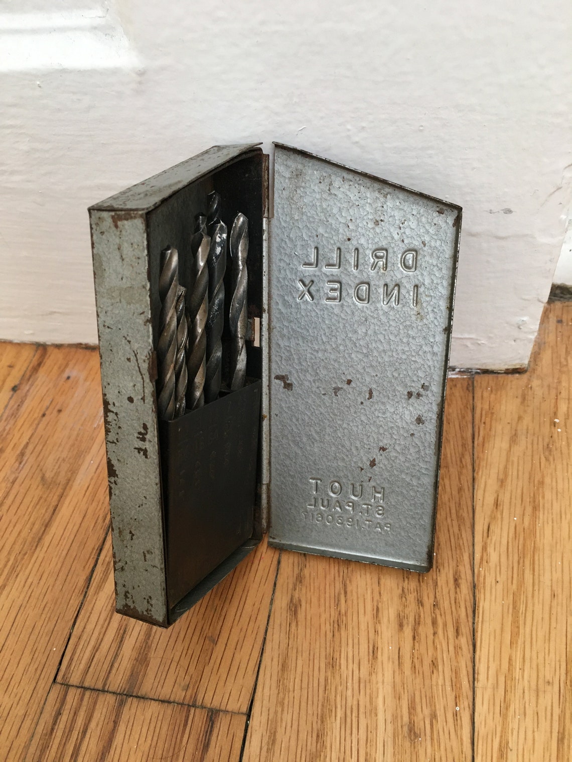 Vintage Drill Index Huot St. Paul Metal Box With Drill Bits Etsy