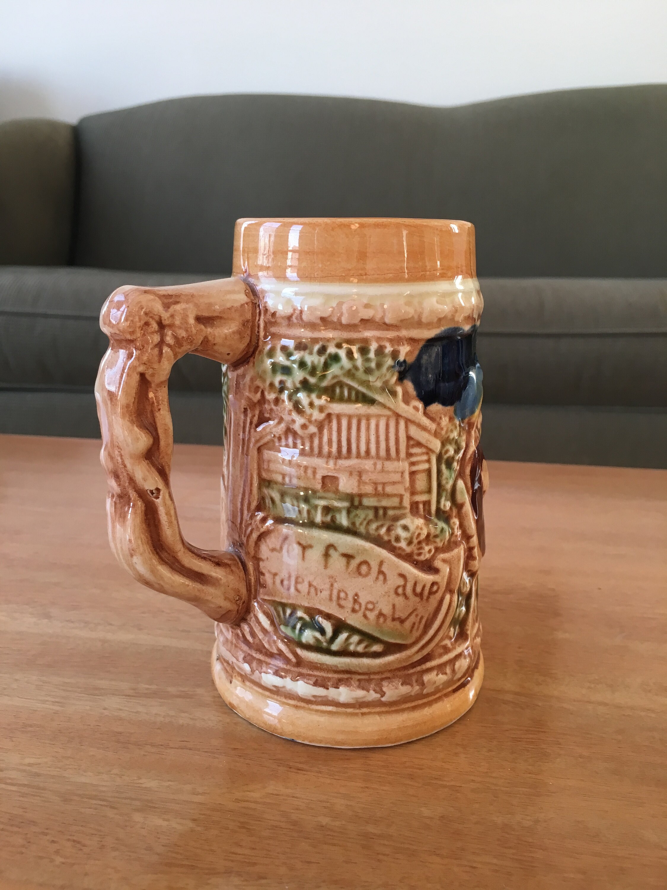 3 Vintage Ceramic Beer SteinsHand PaintedMade In Japan Etsy