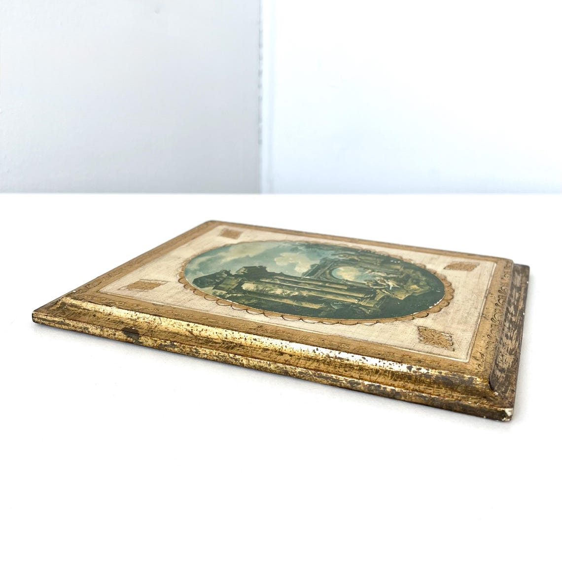 Italian Florentine Gold Gilt Wood Wall Plaque- Small Vintage ...