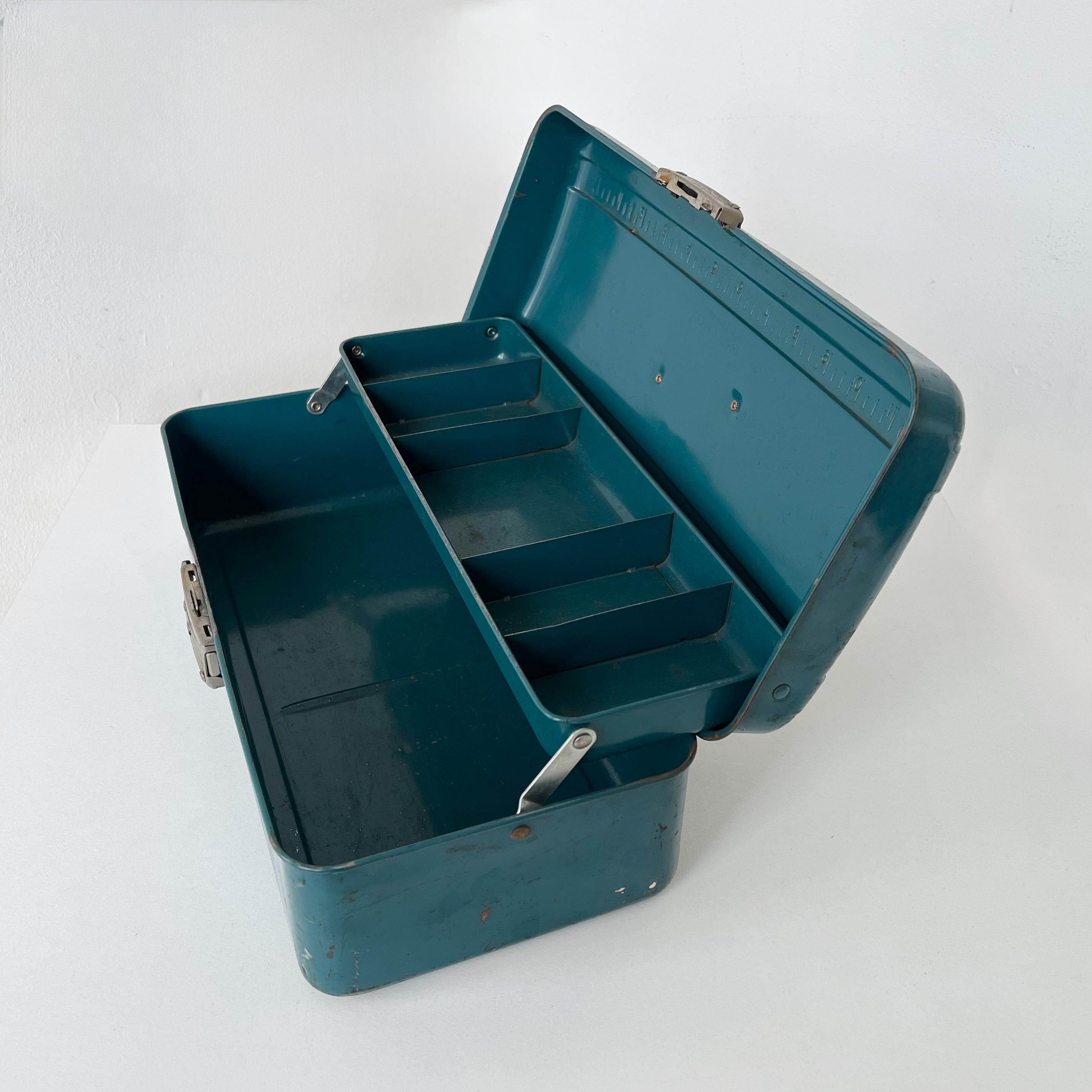 Vintage Metal Blue Box - Etsy