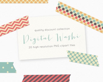 Washi clipart, washi tape clipart, discount clipart, digital washi, tape clipart, washi graphics, tape graphics, chevron washi clipart,