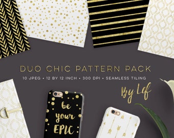 gold digital paper, stripe digital paper, gold stripes clipart, geometric digital paper, black white digital paper, dots digital paper