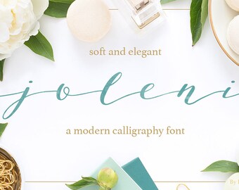 modern calligraphy font, calligraphy font, wedding font, Joleni font, handlettered font, lettering font, ttf otf  feminine font,