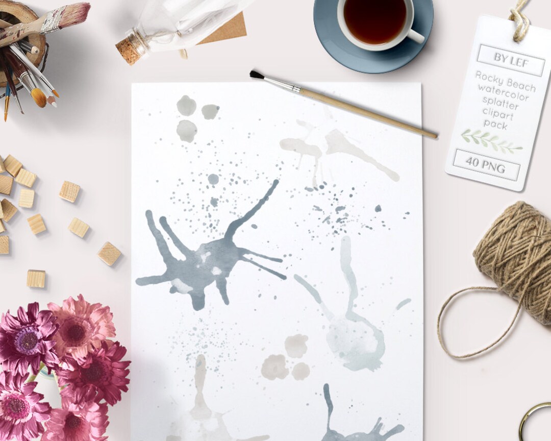 Watercolor Clipart, Watercolor Clip Art, Watercolour Clipart, Splatter