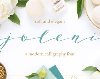 calligraphy font, modern calligraphy font, wedding font, Joleni font, handlettered font, handlettered font, ttf otf  feminine font,