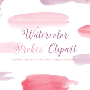 Watercolor clipart, watercolor strokes, brush clipart, watercolour clipart, paint clipart, watercolor brushstrokes, watercolor brush strokes image 1