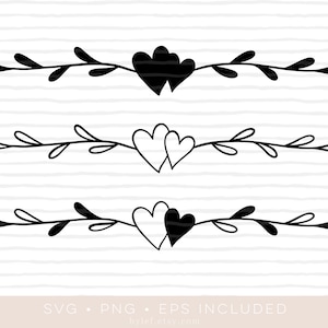 Herz Blumen Lorbeer svg cutfile • eps und png auch enthalten • Lorbeerkranz Clipart • silhouette und cricut kompatibel