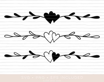 heart floral laurel svg cutfile • eps and png also included • laurel wreath clipart • silhouette and cricut compatible