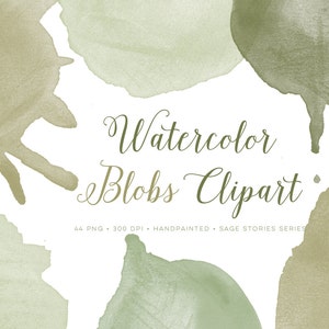 watercolor clipart blobs, watercolor logo clipart, watercolor splatter graphics, logo clipart, round watercolor clipart, watercolor graphics image 1