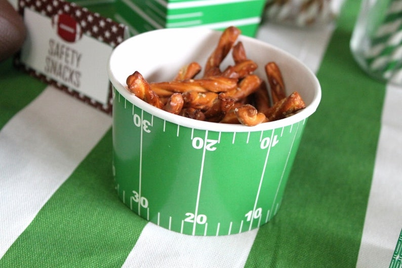Football favor cup, chili soup cup, bowl 24, green favor cup, party favor, candy box, favor, box, cup, bowl, party supplies image 1