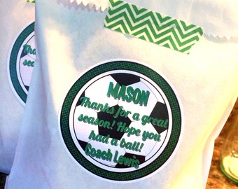 Soccer team treat, soccer birthday favor bag, soccer birthday treat bag, team treats from coach, baseball, football, basketball favors