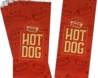 Hot dog foil bag, hot dog wrapper, movie night, carnival, circus party, sport event, baseball, football, concessions, cookouts, picnics