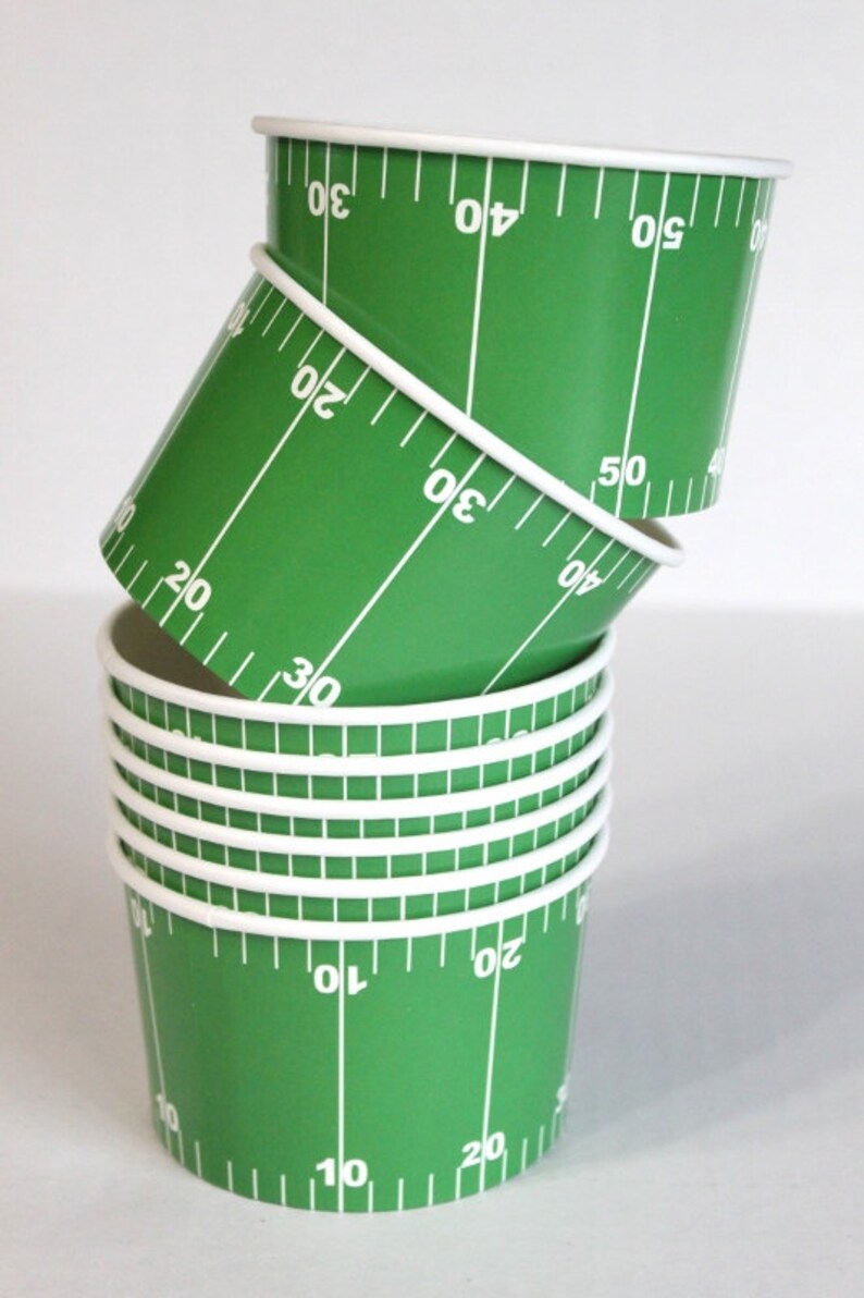 Football favor cup, chili soup cup, bowl 24, green favor cup, party favor, candy box, favor, box, cup, bowl, party supplies image 4