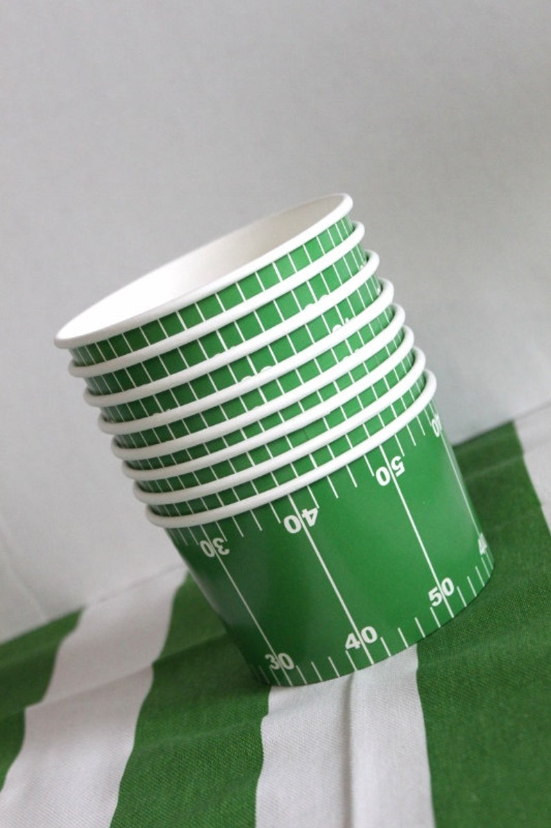 Football favor cup, chili soup cup, bowl 24, green favor cup, party favor, candy box, favor, box, cup, bowl, party supplies image 5