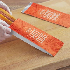 Hot dog foil bag, hot dog wrapper, movie night, carnival, circus party, sport event, baseball, football, concessions, cookouts, picnics