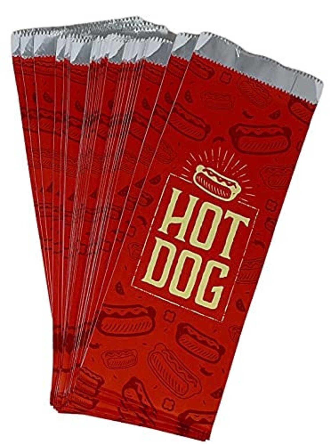Hot Dog Foil Bag Hot Dog Wrapper Movie Night Carnival Etsy