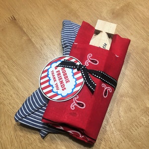 Train party favor (set of 14) includes engineer hat, whistle, red bandana, wrapped tied with tag, train birthday favor, train party favor