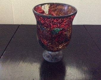 Stain glass vase