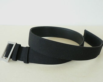 black fabric belt for dress