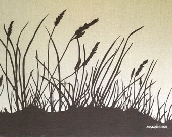 Marushka Screen Print Growing Grassland/Grain Scene