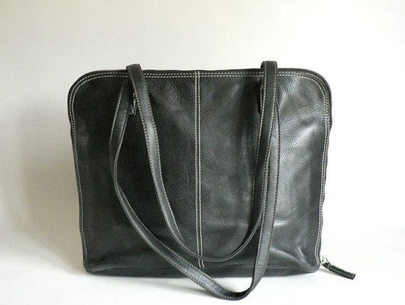 Womens Leather Work Brief Bag - image 1