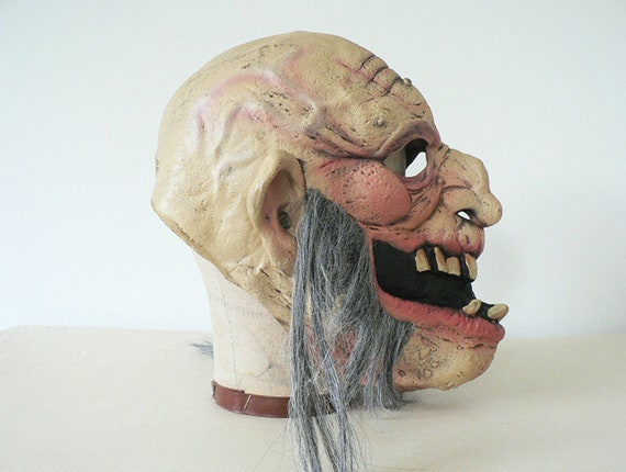 Vintage Face Mask Scary Monster Halloween Costume - image 2