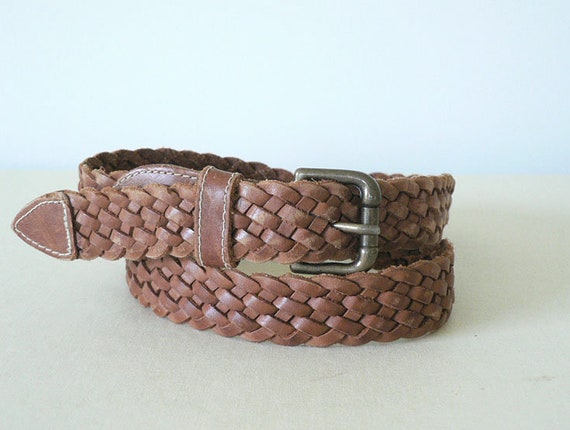 Brown Woven Belt Womens Size Small - image 1