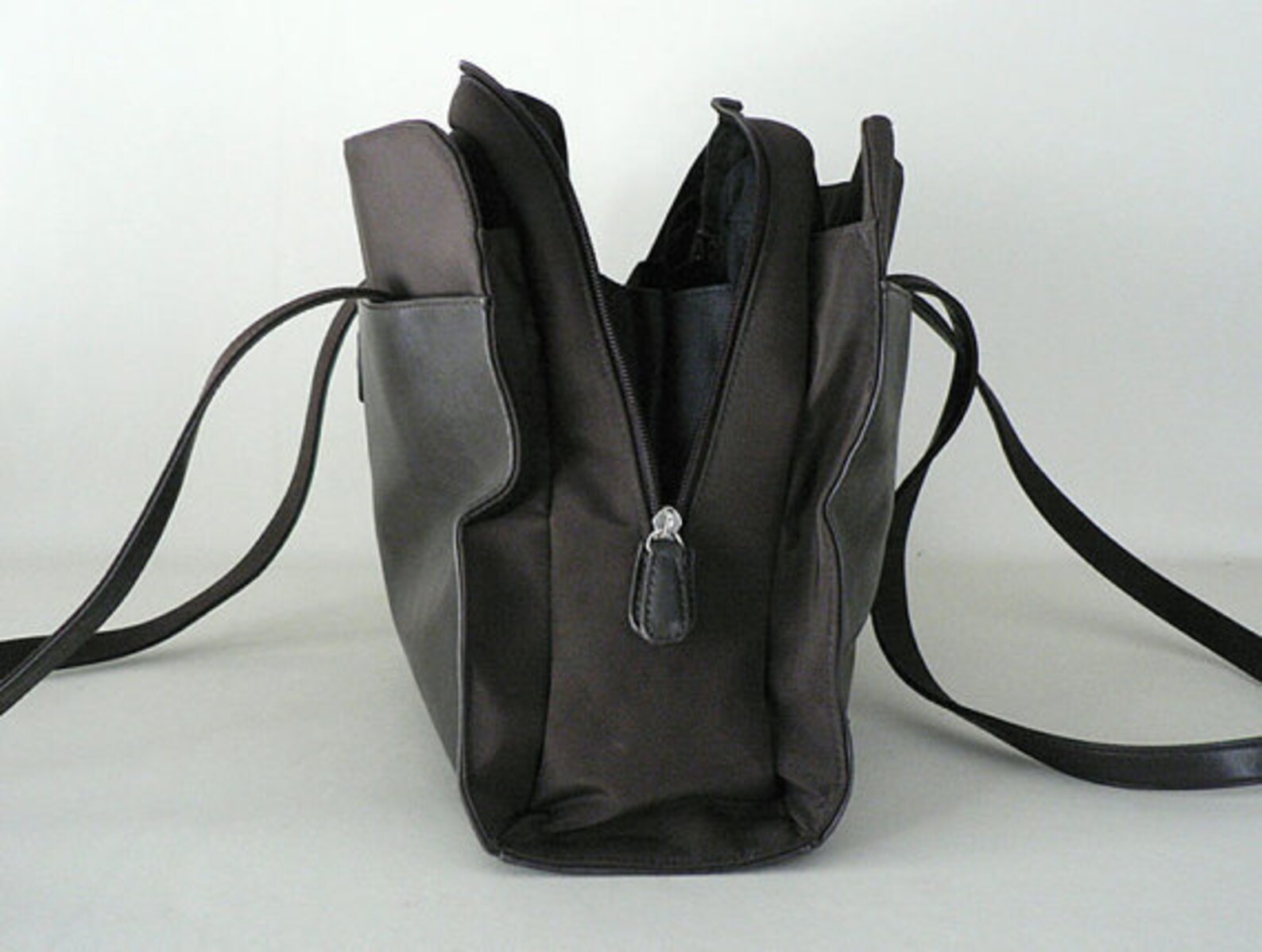 Large Brown Faux Leather Vegan Shoulder Bag Etsy