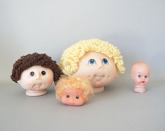 Vintage Doll Making Supply, Parts , Faces