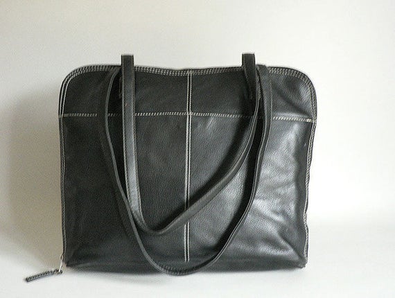 Womens Leather Work Brief Bag - image 2