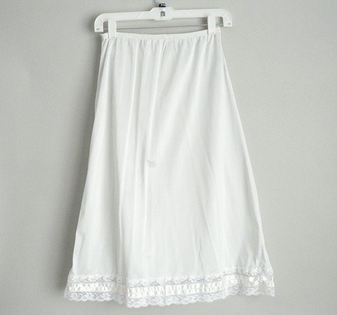 White Half Slip Size Small - Etsy