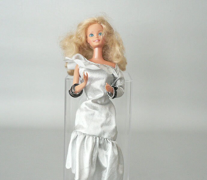 1966 Barbie With Silver Dress Etsy