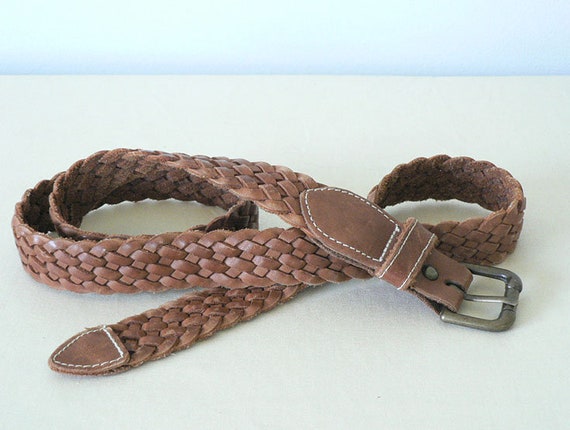 Brown Woven Belt Womens Size Small - image 2