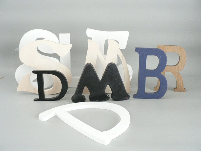 Vintage Home Accent Decor Wood Wall Display Alphabet Letters Etsy