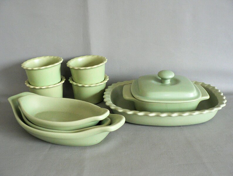 CHOOSE YOURS Sage Green Ceramic Oven Proof Serving Cookware Etsy