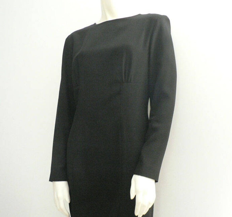 black midi length shift dress