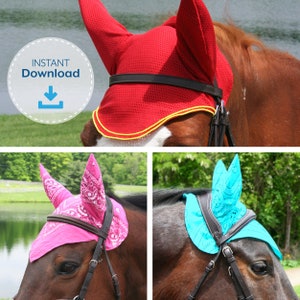 Sewn Horse Fly Bonnet Pattern, Sewing Pattern, Printable Pattern