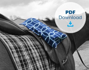 Over the Pommel Single Stirrup Cover Pattern, Sewing, Printable